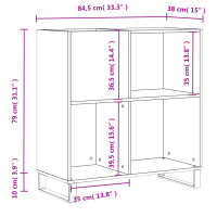 Produktbild för Stereobänk vit 84,5x38x89 cm konstruerat trä