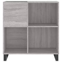 Produktbild för Stereobänk grå sonoma 84,5x38x89 cm konstruerat trä