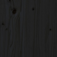 Produktbild för Loungegrupp för trädgården med dynor 7 delar svart massivt trä
