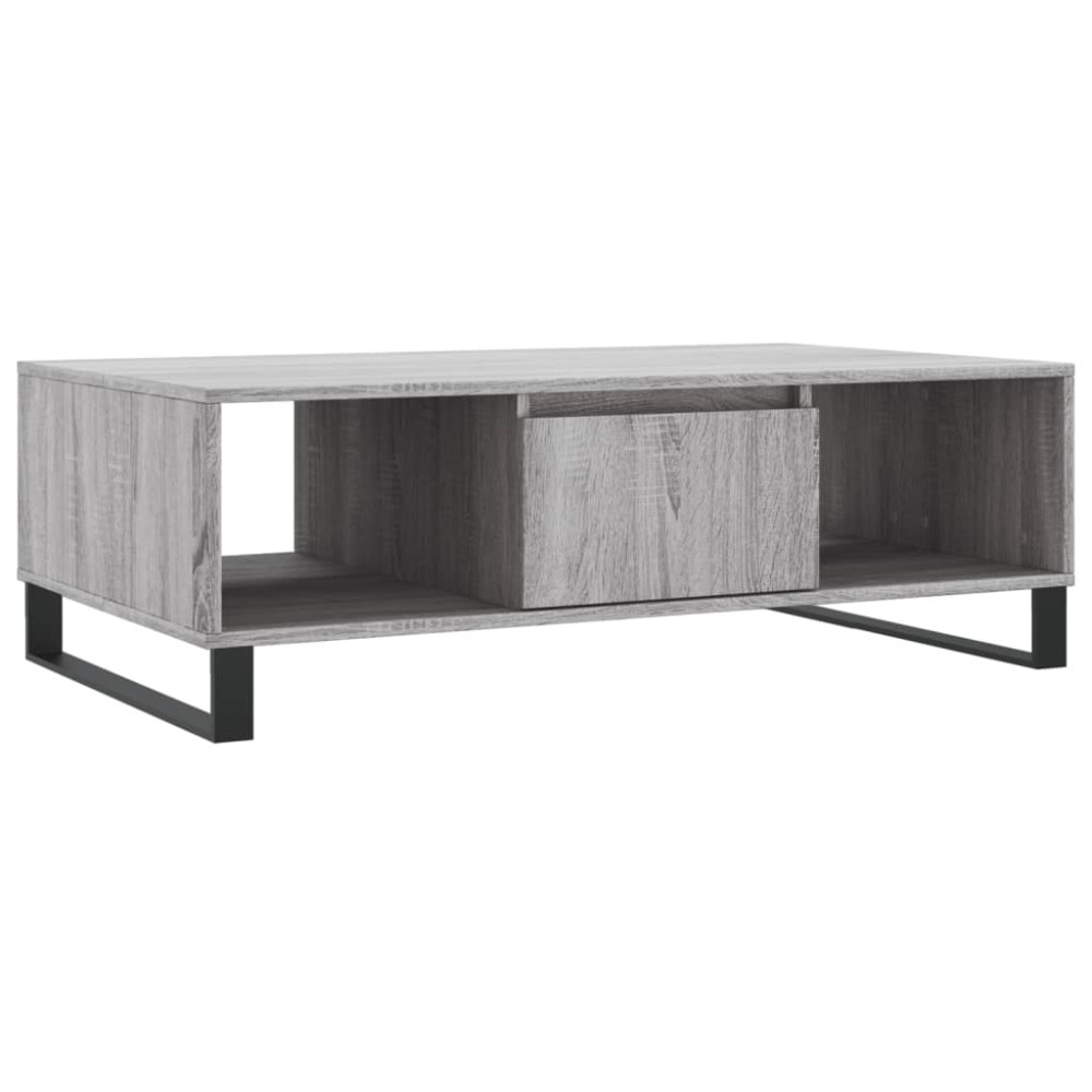 Produktbild för Soffbord grå sonoma 104x60x35 cm konstruerat trä