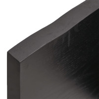 Produktbild för Bordsskiva mörkbrun 100x60x(2-4) cm massivt trä levande kant