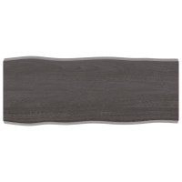Produktbild för Bordsskiva mörkbrun 100x40x(2-4) cm massivt trä levande kant