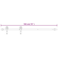 Produktbild för Skjutdörr med beslag 70x210 cm massiv furu