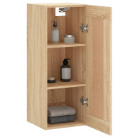 Produktbild för Väggskåp sonoma-ek 34,5x34x90 cm konstruerat trä