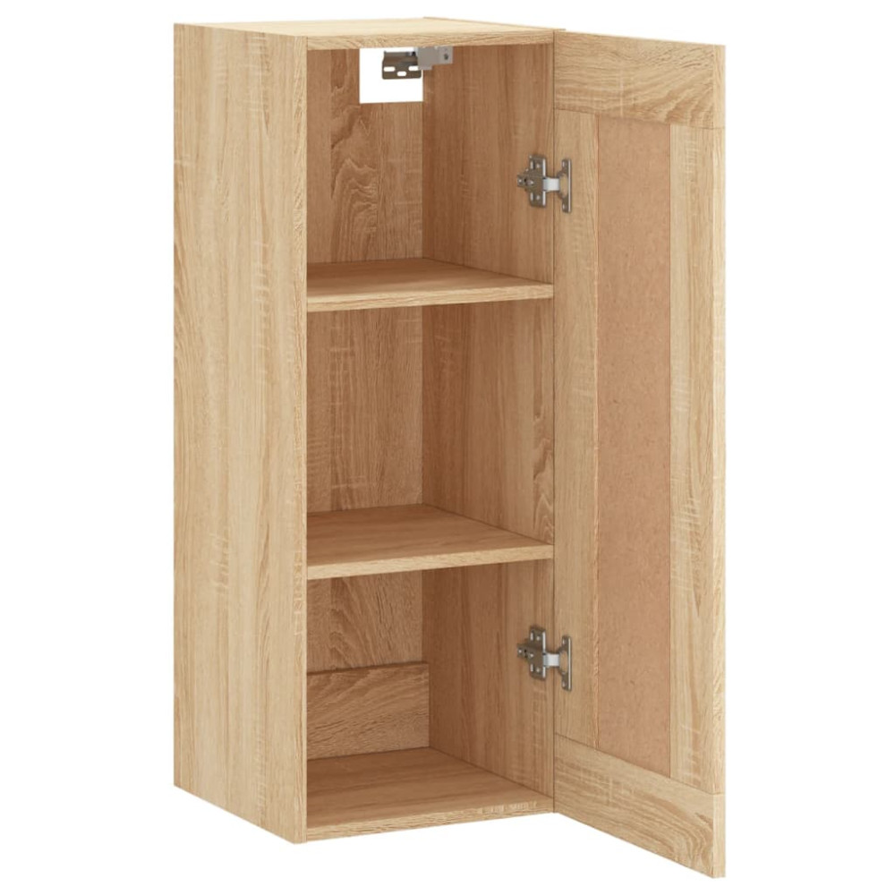 Produktbild för Väggskåp sonoma-ek 34,5x34x90 cm konstruerat trä