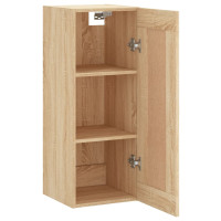 Produktbild för Väggskåp sonoma-ek 34,5x34x90 cm konstruerat trä