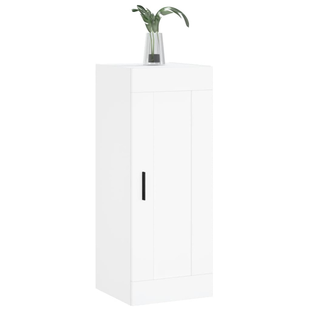 Produktbild för Väggskåp vit 34,5x34x90 cm konstruerat trä