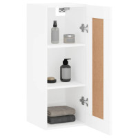 Produktbild för Väggskåp vit 34,5x34x90 cm konstruerat trä