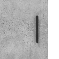 Produktbild för Väggskåp betonggrå 34,5x34x90 cm konstruerat trä