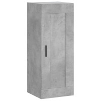 Produktbild för Väggskåp betonggrå 34,5x34x90 cm konstruerat trä