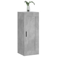 Produktbild för Väggskåp betonggrå 34,5x34x90 cm konstruerat trä
