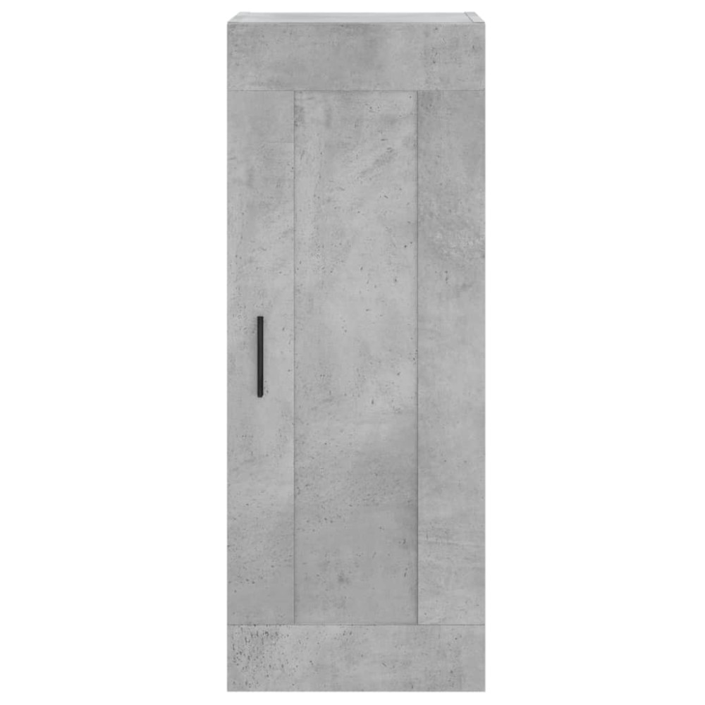 Produktbild för Väggskåp betonggrå 34,5x34x90 cm konstruerat trä