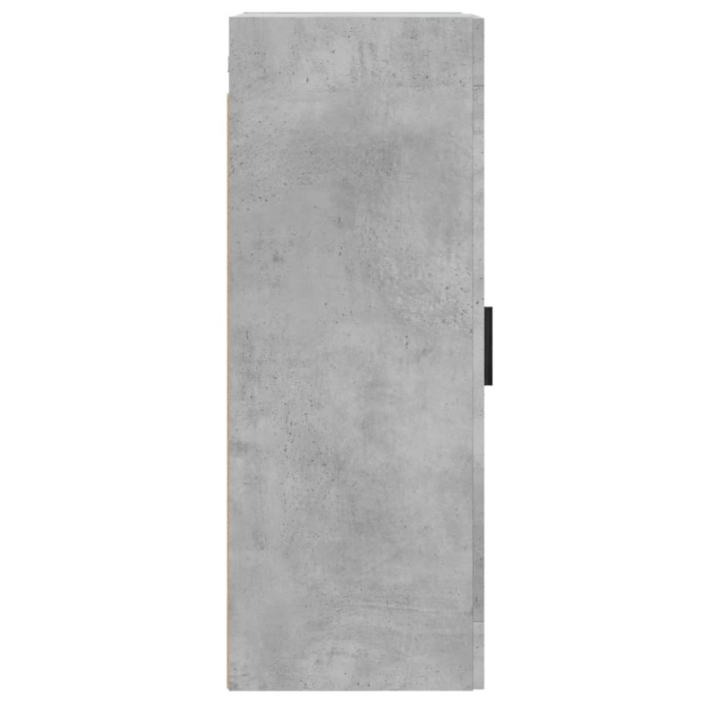 Produktbild för Väggskåp betonggrå 34,5x34x90 cm konstruerat trä