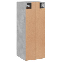 Produktbild för Väggskåp betonggrå 34,5x34x90 cm konstruerat trä