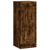Produktbild för Väggskåp rökfärgat ek 34,5x34x90 cm konstruerat trä