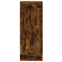 Produktbild för Väggskåp rökfärgat ek 34,5x34x90 cm konstruerat trä