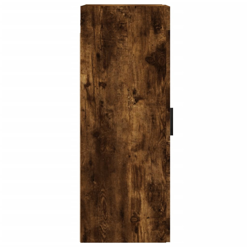 Produktbild för Väggskåp rökfärgat ek 34,5x34x90 cm konstruerat trä