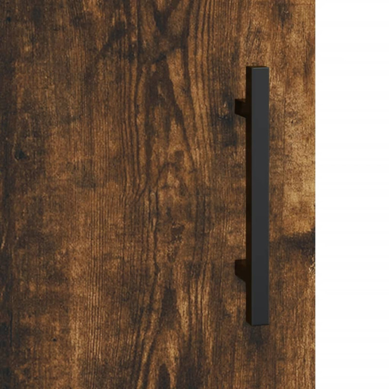 Produktbild för Väggskåp rökfärgat ek 34,5x34x90 cm konstruerat trä