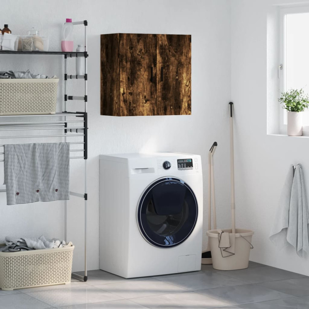 Produktbild för Väggskåp rökfärgad ek 60x31x60 cm konstruerat trä
