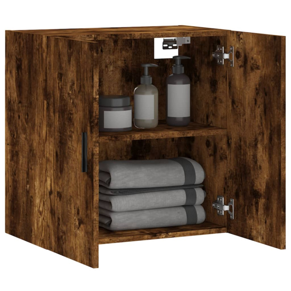 Produktbild för Väggskåp rökfärgad ek 60x31x60 cm konstruerat trä