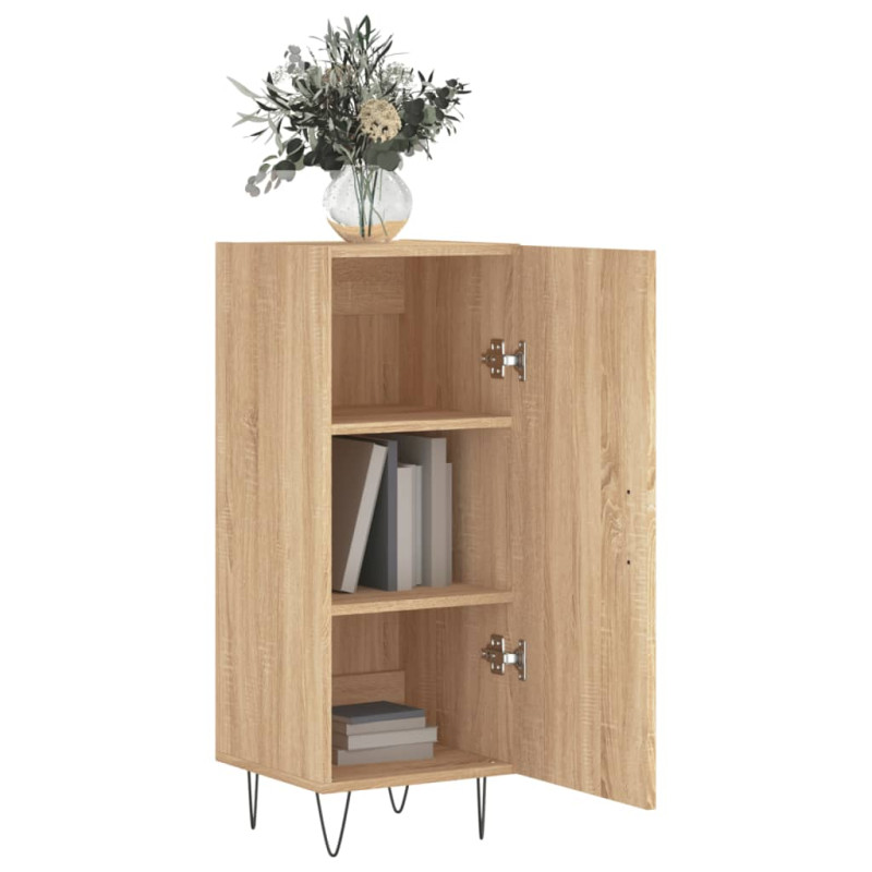 Produktbild för Skänk sonoma-ek 34,5x34x90 cm konstruerat trä
