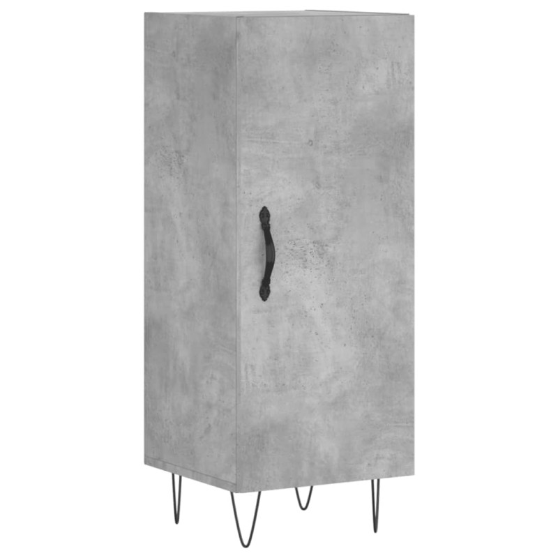 Produktbild för Skåp betonggrå 34,5x34x90 cm konstruerat trä