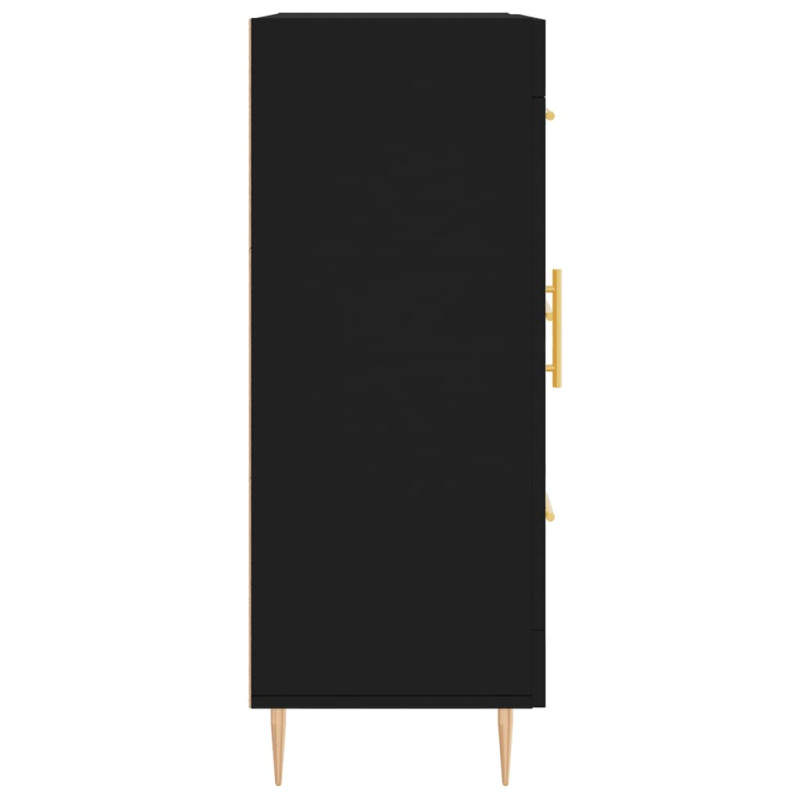 Produktbild för Skåp svart 69,5x34x90 cm konstruerat trä