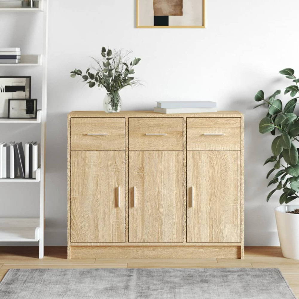 Produktbild för Skänk sonoma-ek 91x28x75 cm konstruerat trä