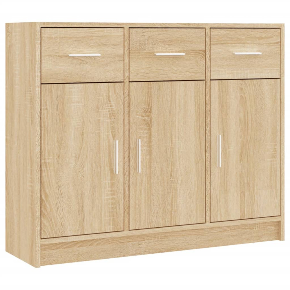Produktbild för Skänk sonoma-ek 91x28x75 cm konstruerat trä