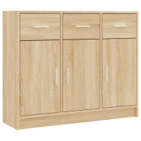 Produktbild för Skänk sonoma-ek 91x28x75 cm konstruerat trä