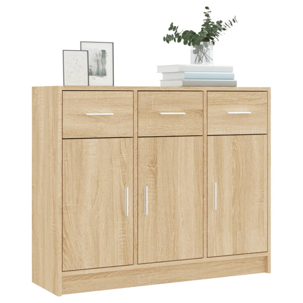 Produktbild för Skänk sonoma-ek 91x28x75 cm konstruerat trä