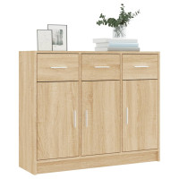 Produktbild för Skänk sonoma-ek 91x28x75 cm konstruerat trä