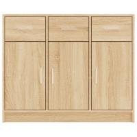 Produktbild för Skänk sonoma-ek 91x28x75 cm konstruerat trä