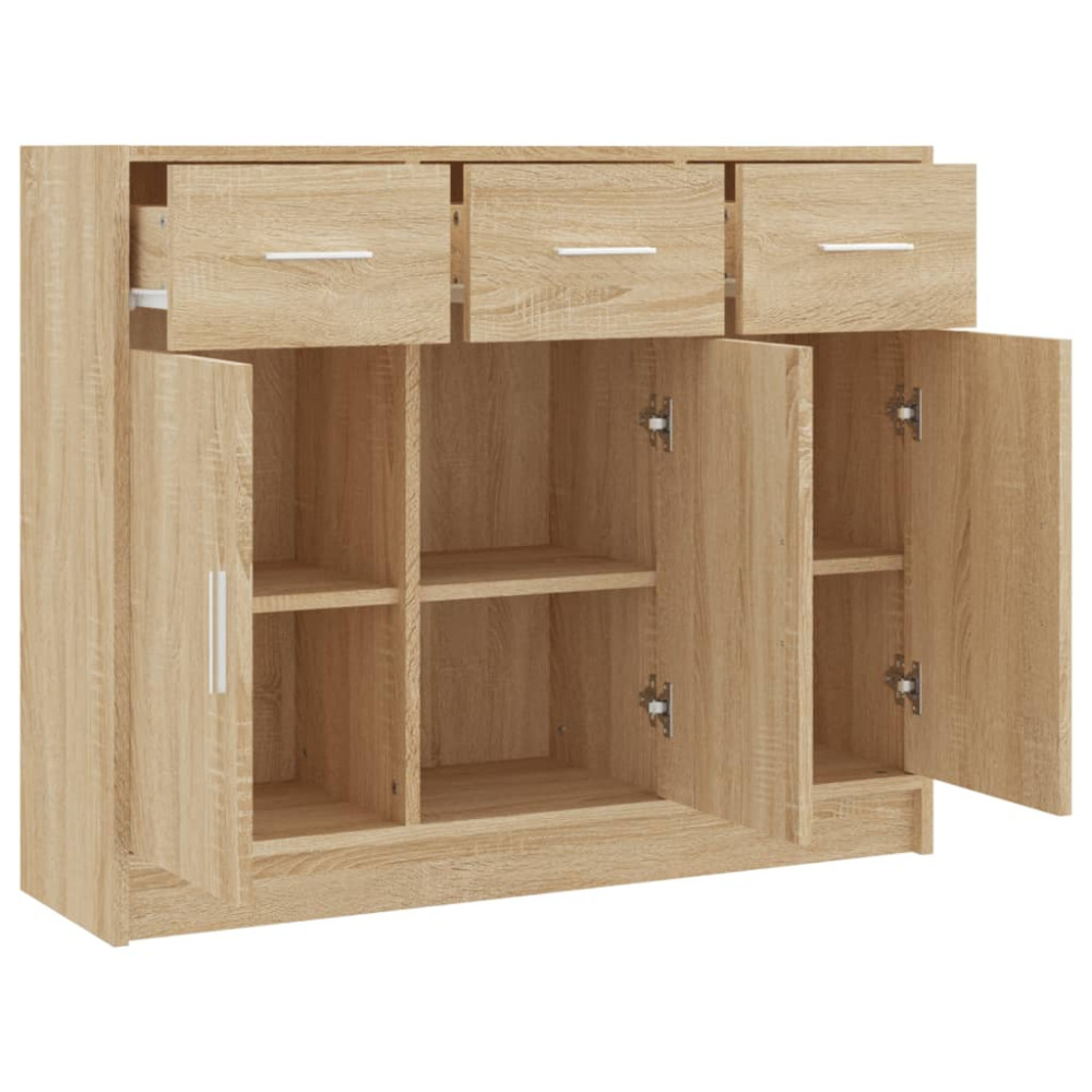 Produktbild för Skänk sonoma-ek 91x28x75 cm konstruerat trä
