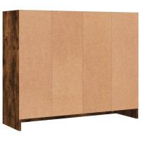 Produktbild för Skänk rökfärgad ek 91x28x75 cm konstruerat trä