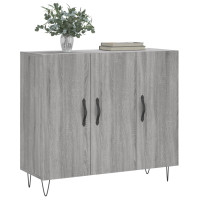Produktbild för Skänk grå sonoma 90x34x80 cm konstruerat trä