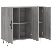 Produktbild för Skänk grå sonoma 90x34x80 cm konstruerat trä