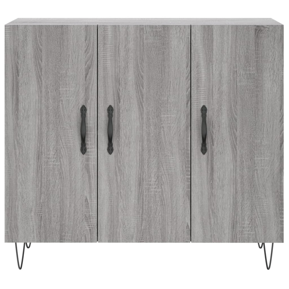 Produktbild för Skänk grå sonoma 90x34x80 cm konstruerat trä