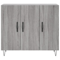 Produktbild för Skänk grå sonoma 90x34x80 cm konstruerat trä