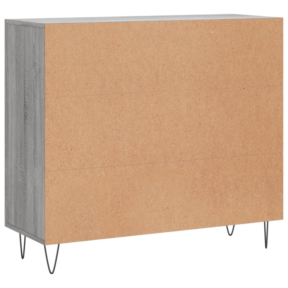 Produktbild för Skänk grå sonoma 90x34x80 cm konstruerat trä