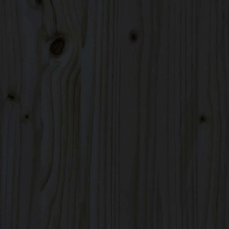 Produktbild för Loungegrupp för trädgården med dynor 7 delar svart massivt trä