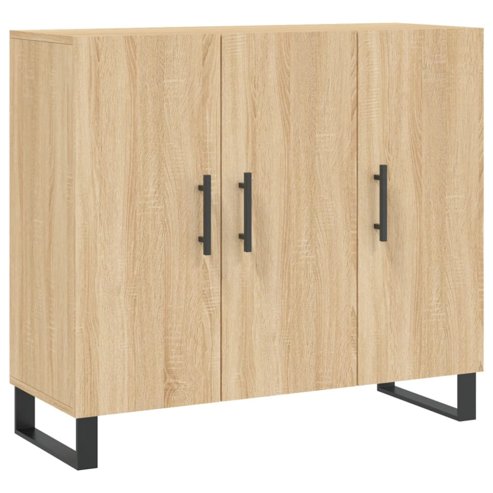 Produktbild för Skänk sonoma-ek 90x34x80 cm konstruerat trä