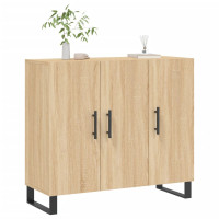 Produktbild för Skänk sonoma-ek 90x34x80 cm konstruerat trä
