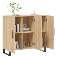 Produktbild för Skänk sonoma-ek 90x34x80 cm konstruerat trä