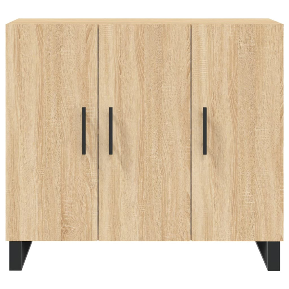 Produktbild för Skänk sonoma-ek 90x34x80 cm konstruerat trä