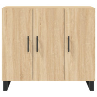 Produktbild för Skänk sonoma-ek 90x34x80 cm konstruerat trä