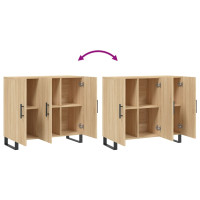Produktbild för Skänk sonoma-ek 90x34x80 cm konstruerat trä