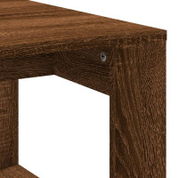 Produktbild för Soffbord brun ek 102x50x35 cm konstruerat trä