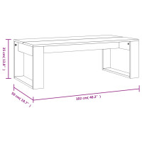 Produktbild för Soffbord rökfärgad ek 102x50x35 cm konstruerat trä