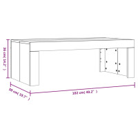 Produktbild för Soffbord vit högglans 102x50x36 cm konstruerat trä